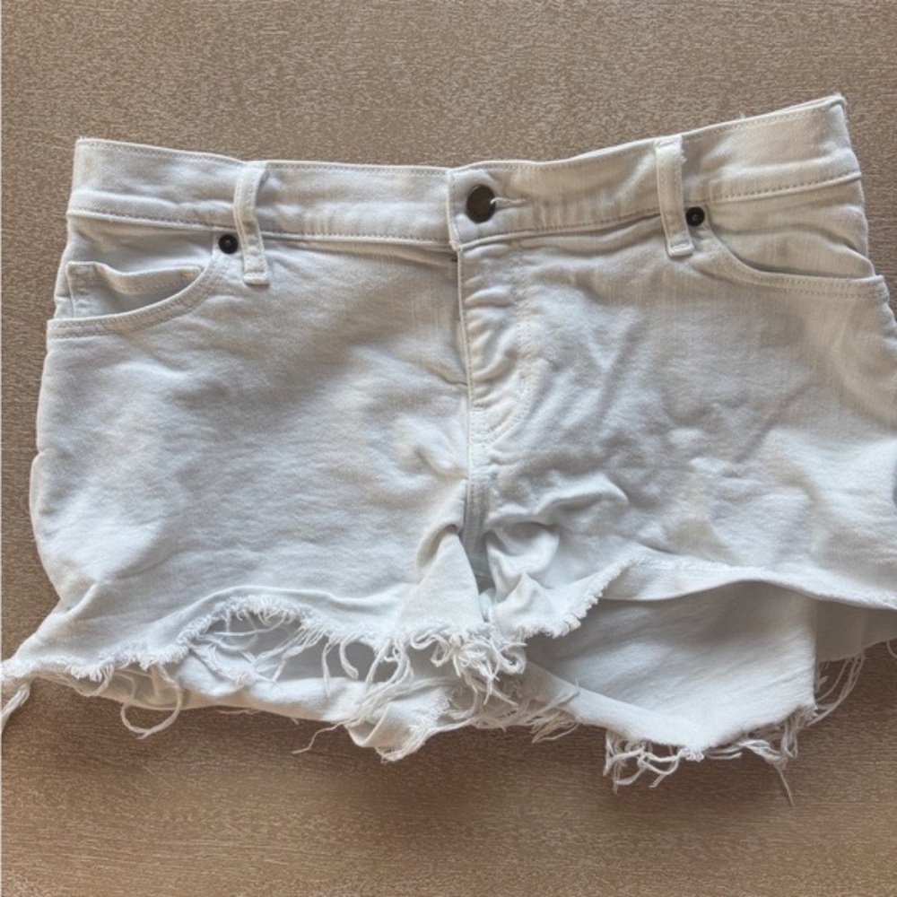 Hatch White Denim Women's Maternity Shorts